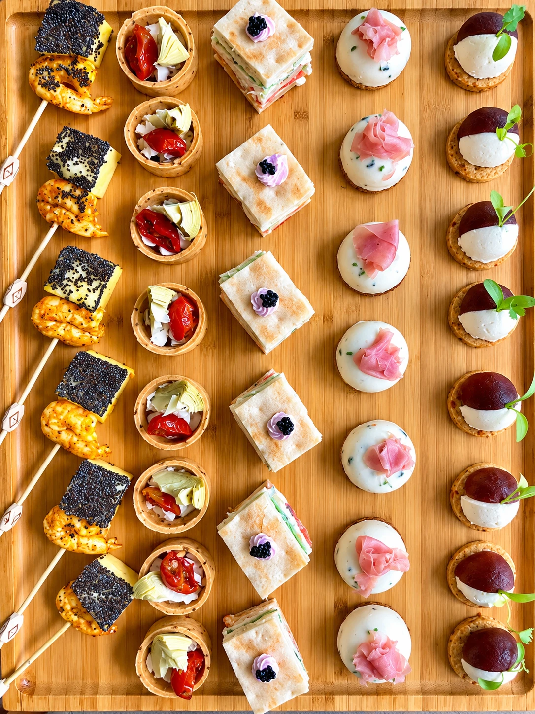 Plateau de canapes varies